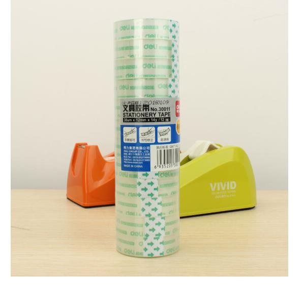 得力(deli)30011透明胶带文具胶带 透明胶 12...