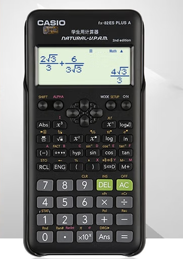 卡西欧(CASIO)函数科学计算器 智黑 fx-82ES